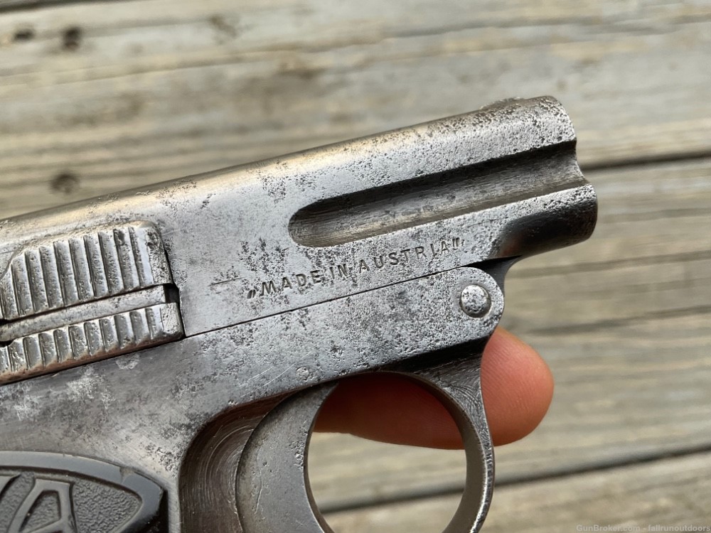 Austrian OWA Pocket Pistol 6.35 25 ACP Made 1922 C&R AS IS READ DESCRIPTION-img-7