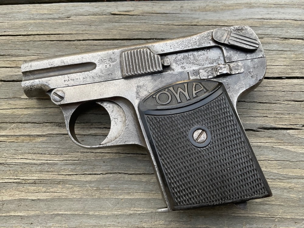 Austrian OWA Pocket Pistol 6.35 25 ACP Made 1922 C&R AS IS READ DESCRIPTION-img-1