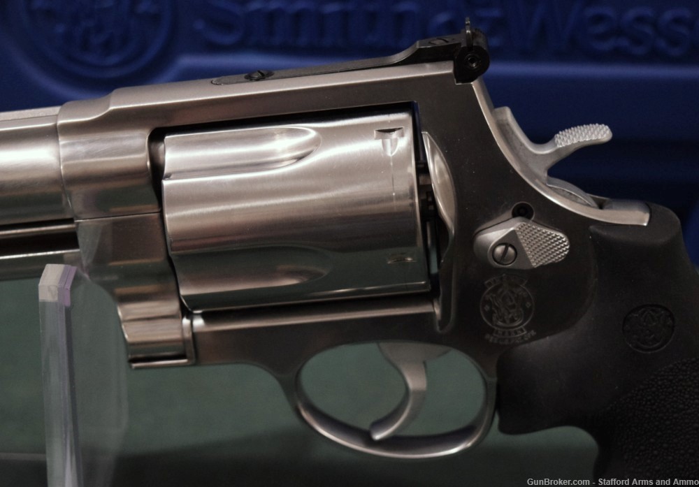 S&W 500 X-Frame 500 S&W Magnum 6 1/2" Hogue Stainless 163565 Clean! LNIB-img-3
