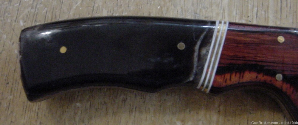 Damascus   Skinner Buffalo Horn Handle Knife 1054 SALE-img-1