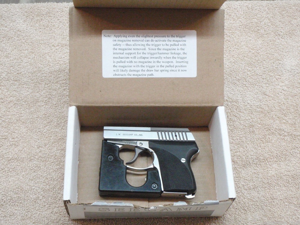 L.W. Seecamp Small Semi Auto 32 acp pistol w/ Seecamp RED Laser-img-17