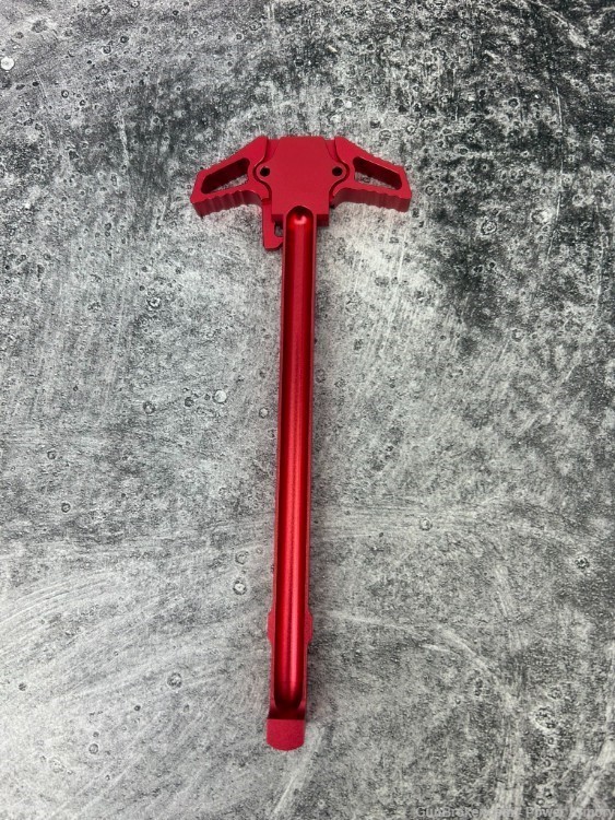 Angled Grip MLOK AR15 Ambidextrous Butterfly Charging Handle RED-img-3