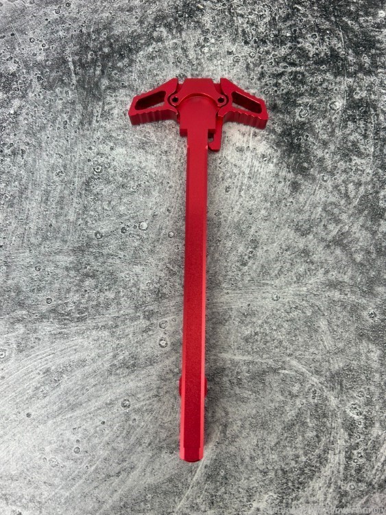 Angled Grip MLOK AR15 Ambidextrous Butterfly Charging Handle RED-img-2