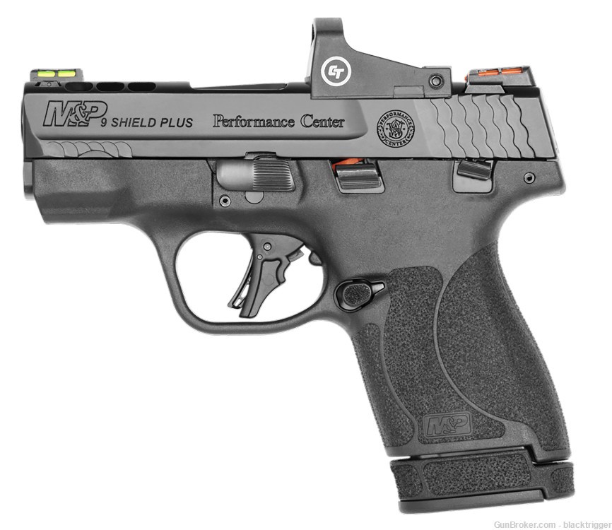 S&W 13479 PC M&P Shield Plus OR 9mm 3.1" Ported 13+1 Black CT 4 MOA Red Dot-img-1