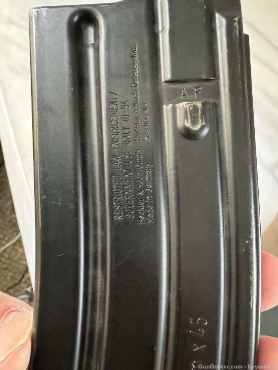 H&K Hecker & Koch AR-15 magazine LE 5.56 x45 1994 date RARE made in Germany-img-3