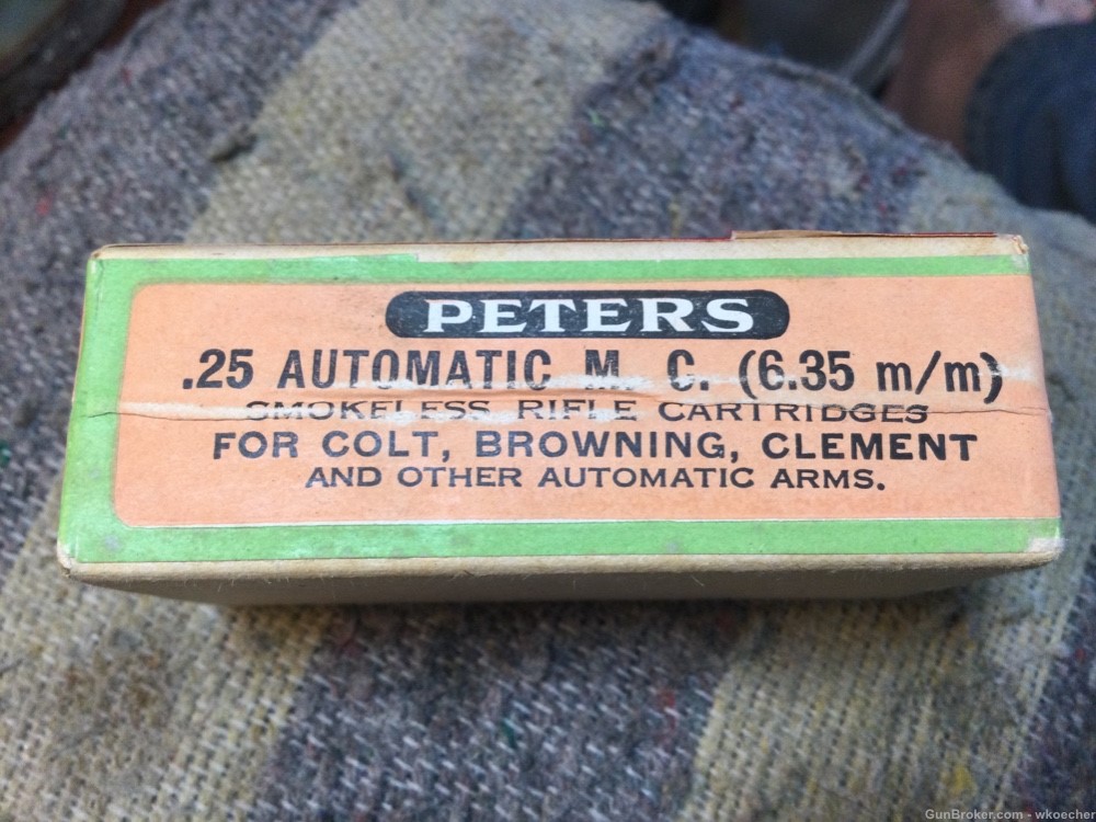 Peters .25 Automatic Cartridges (Unopened Box) Free Shipping-img-7