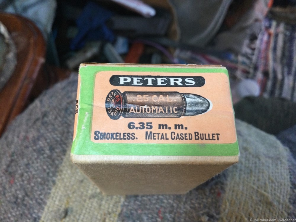 Peters .25 Automatic Cartridges (Unopened Box) Free Shipping-img-4