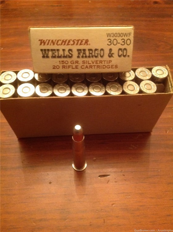 Winchester Wells Fargo 30-30 150 grain Silvertip ammunition-img-0