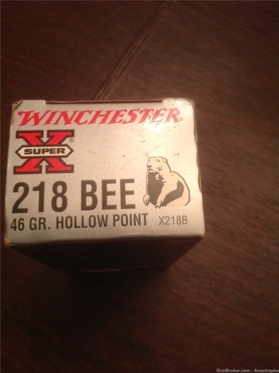 218 Bee Winchester 46 gr HP ammunition ammo-img-0