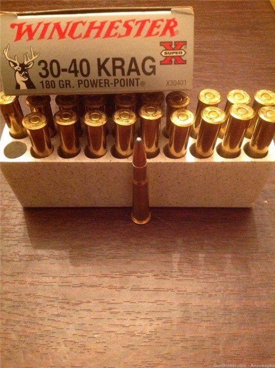  Winchester Super X Power Point 30-40 Krag ammunition ammo 180 grain-img-1
