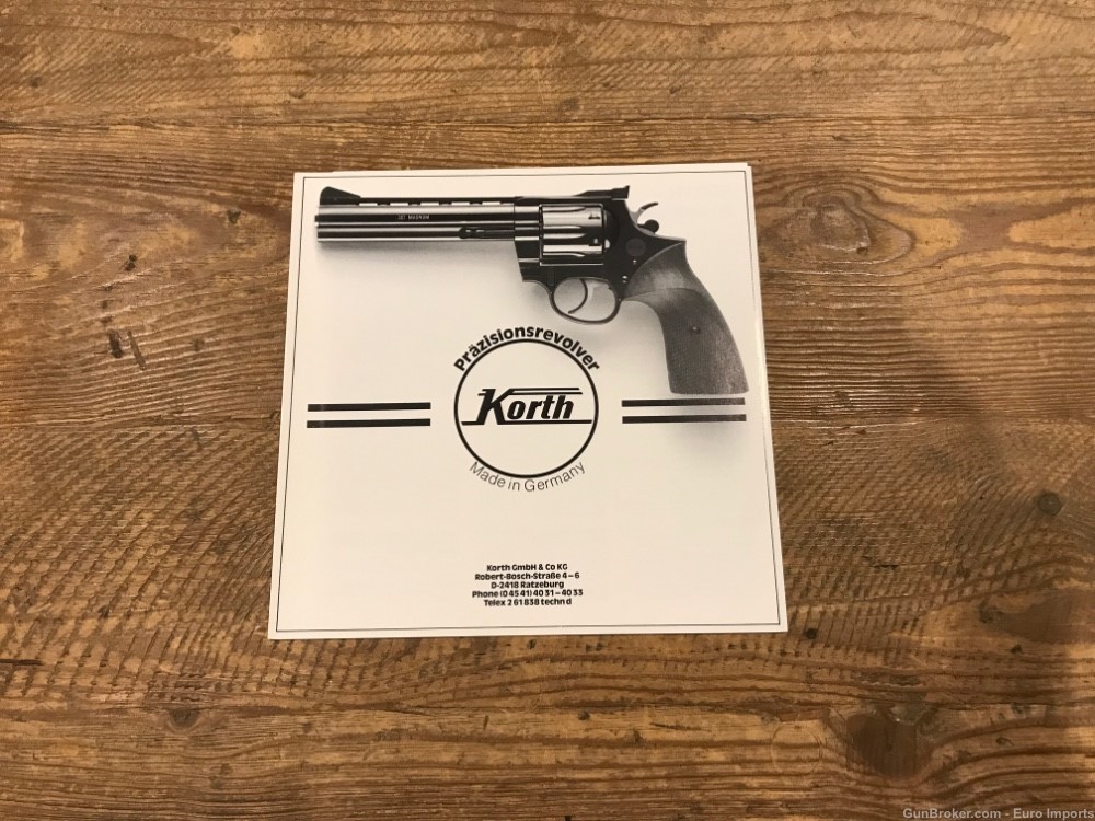 Korth Revolver Vintage Manual Rare Ratzeburg factory German Original mint-img-0