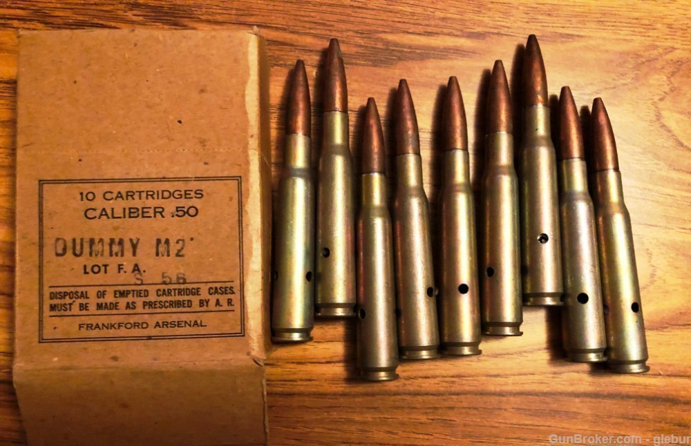 9 CARTRIDGES CALIBER .50  DUMMY M2-img-2