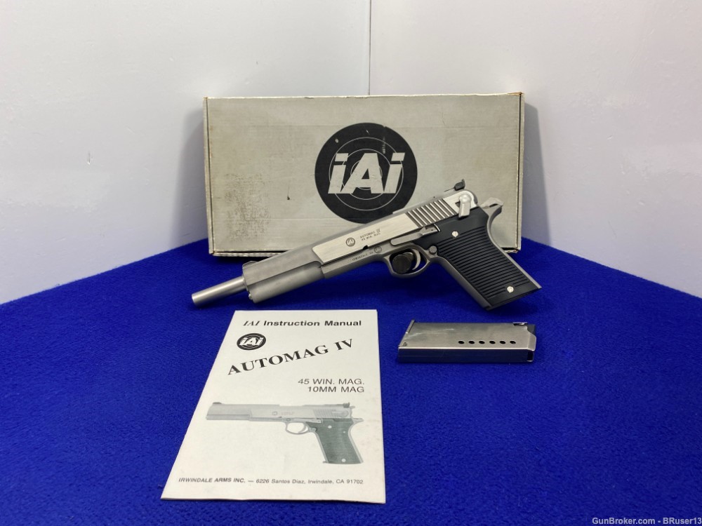 IAI Automag IV .45 Win Mag SS -HIGHLY COVETED MODEL- Seldom 8 5/8" Barrel-img-0