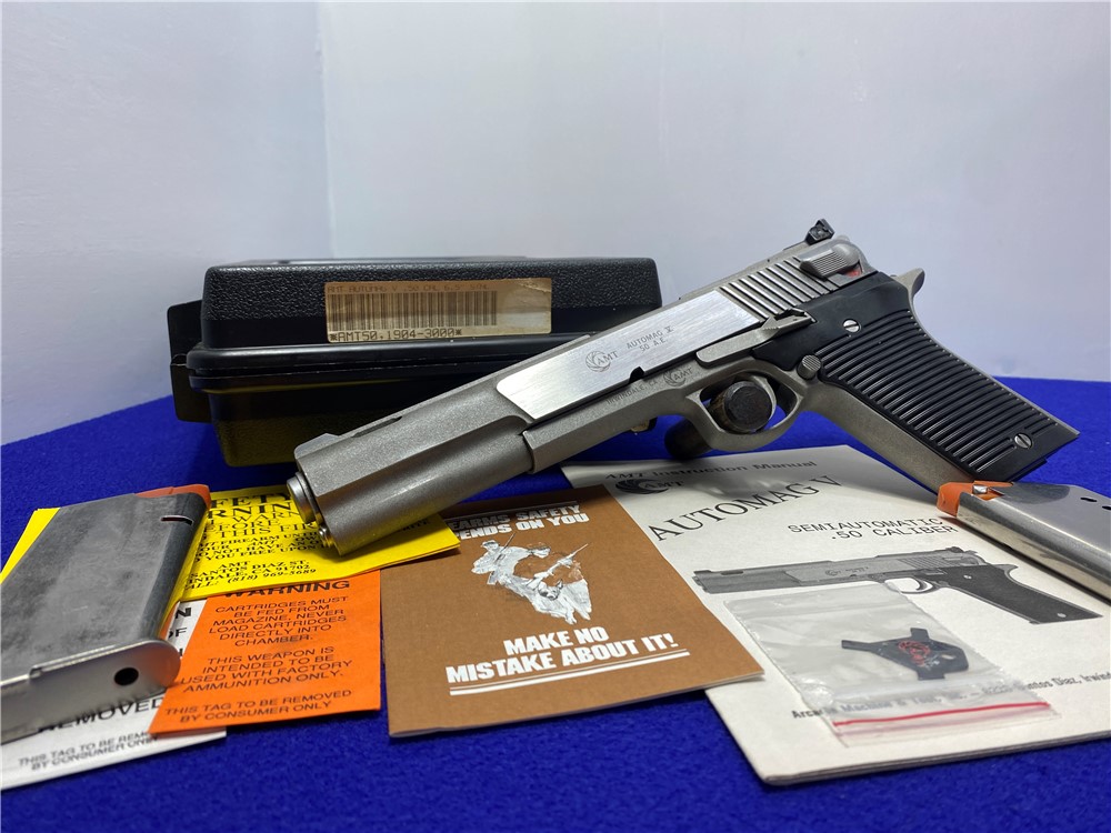 AMT Mark V .50AE Stainless 6 5/8" -COVETED SHORT PRODUCTION MODEL-Desirable-img-0