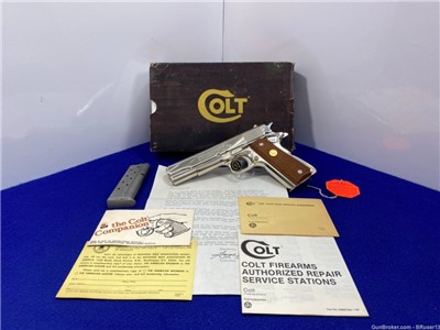Colt Government 9mm Nickel 5" -RARE & DESIRABLE SERIES 70 MODEL-