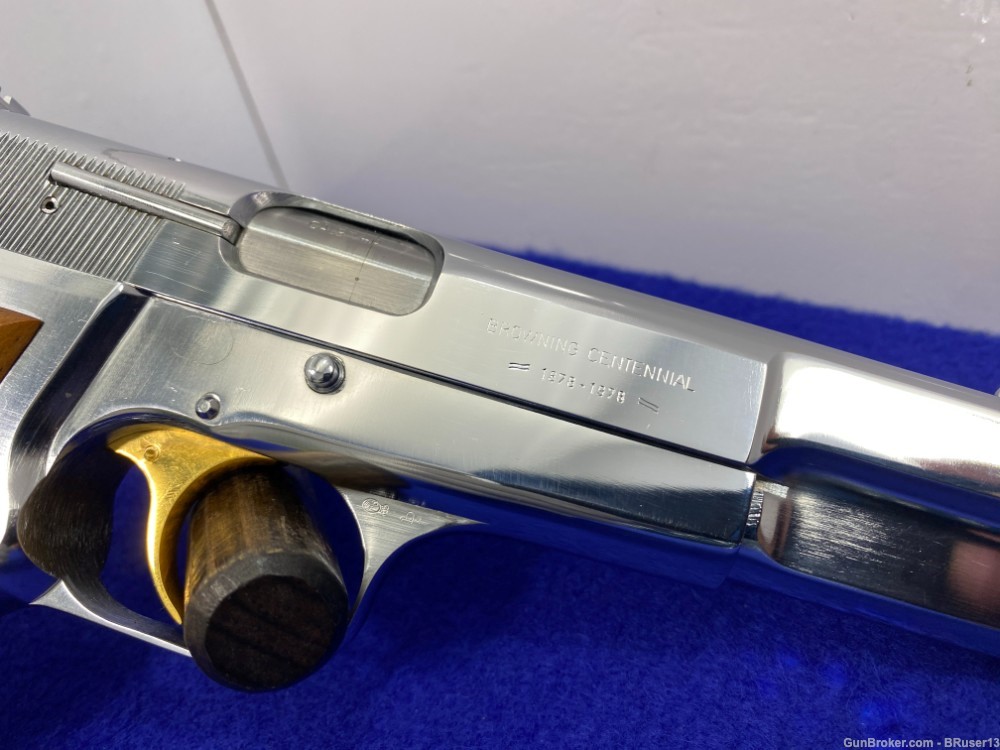 1978 Browning Hi-Power 9mm Nickel *RARE CENTENNIAL MODEL* Only 3500 Made-img-22