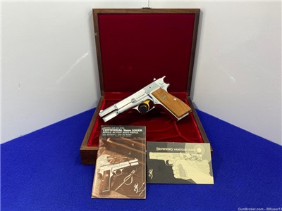 1978 Browning Hi-Power 9mm Nickel *RARE CENTENNIAL MODEL* Only 3500 Made