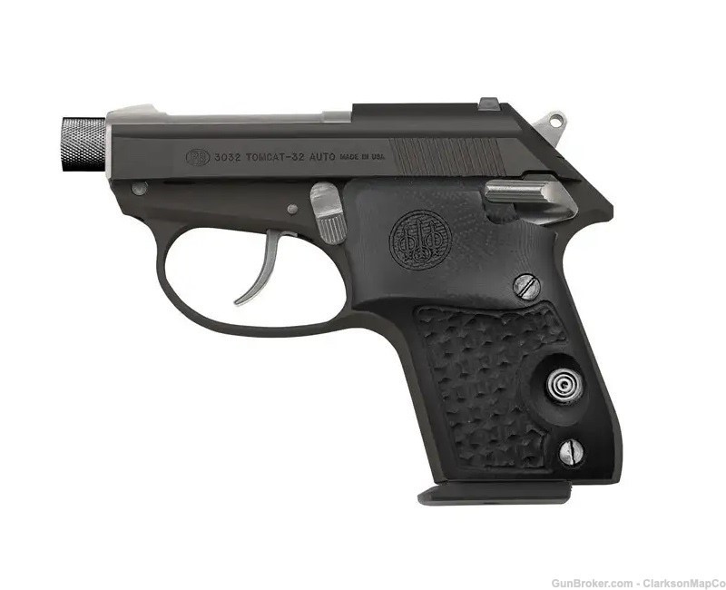 Beretta 3032 Tomcat .32ACP 2.9" Silver/Black Gorilla 7rd #SPEC0696A-img-3