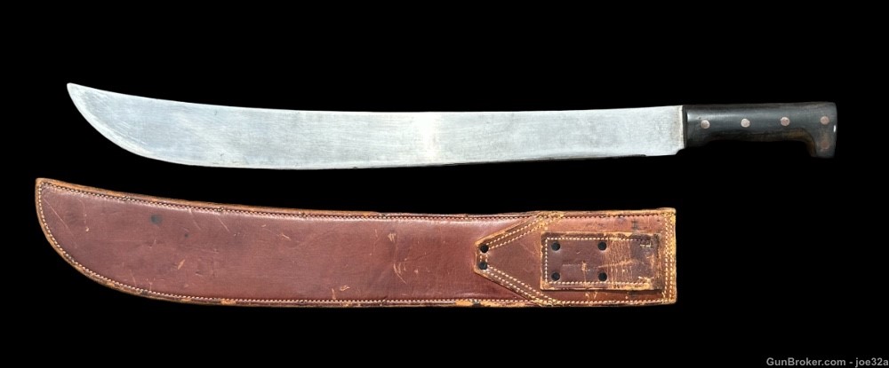 WW2 US Machete Legitimus & Collins Co. 1942 with Scabbard WWII knife dagger-img-0