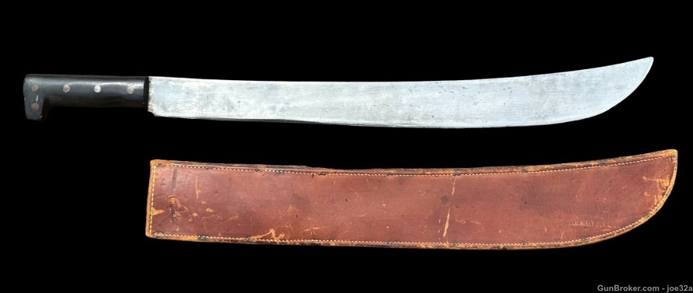 WW2 US Machete Legitimus & Collins Co. 1942 with Scabbard WWII knife dagger-img-1