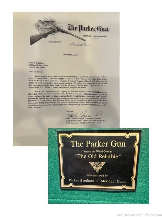 Parker Bros SXS 12 ga Excellent shotgun w/ orig case!-img-3