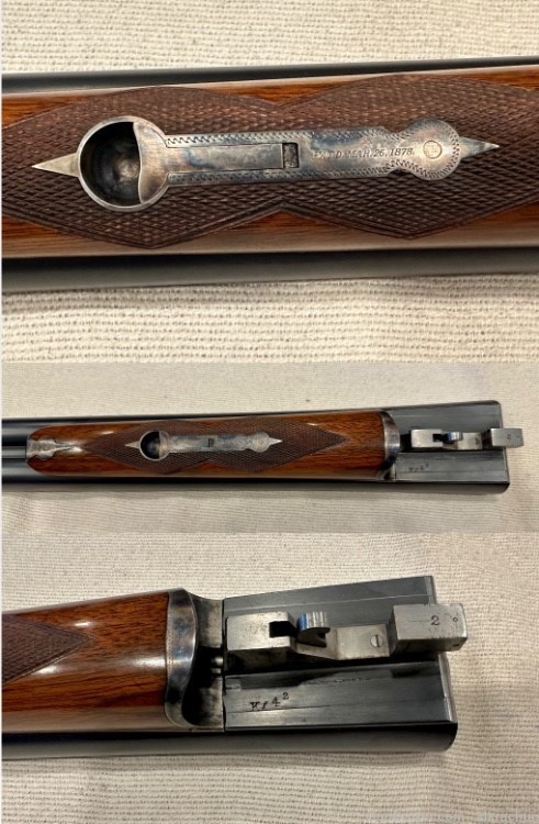 Parker Bros SXS 12 ga Excellent shotgun w/ orig case!-img-4