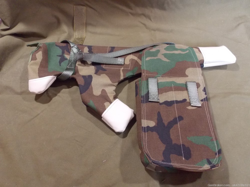 Custom folding stock AK-47 UF/ SF camo drop case w/ matching RPK mag pouch-img-3