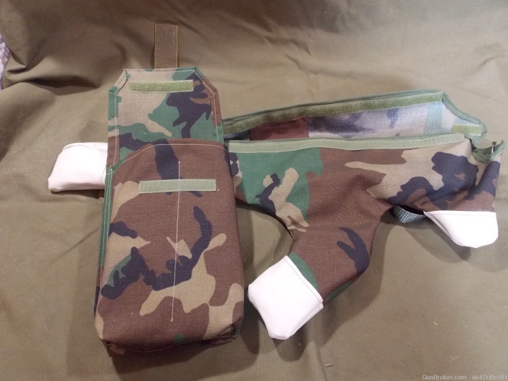Custom folding stock AK-47 UF/ SF camo drop case w/ matching RPK mag pouch-img-2