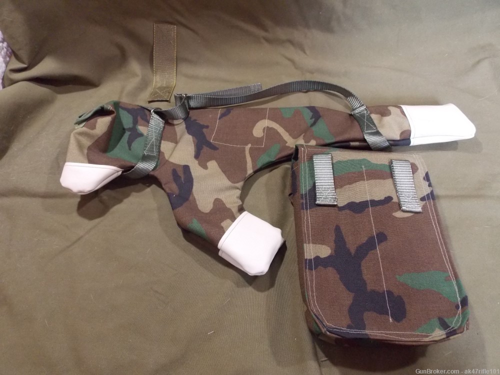 Custom folding stock AK-47 UF/ SF camo drop case w/ matching RPK mag pouch-img-1