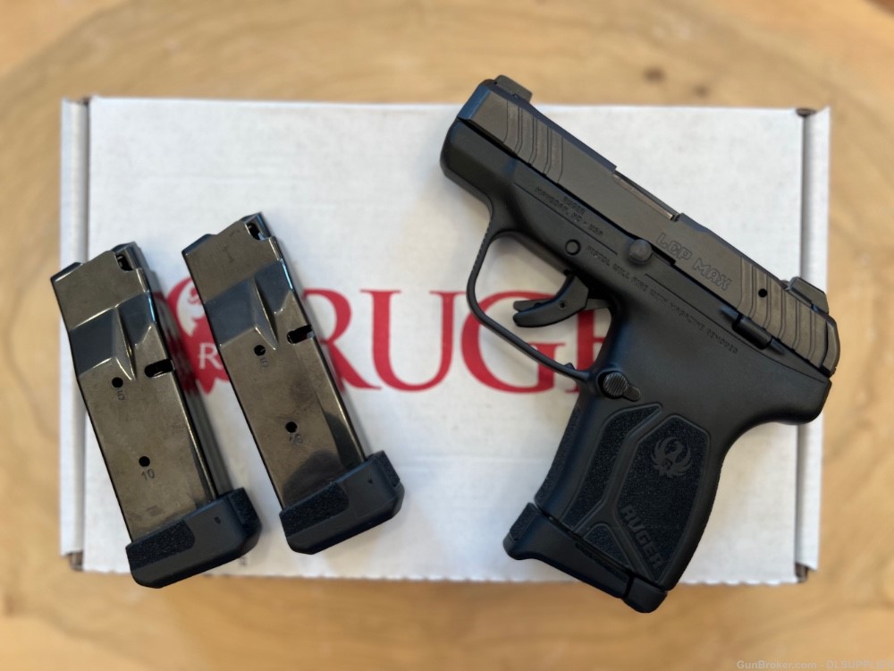 RUGER LCP MAX BLACK FINISH FRONT NIGHT (3) MAGAZINES & HOLSTER 2.8" .380ACP-img-2