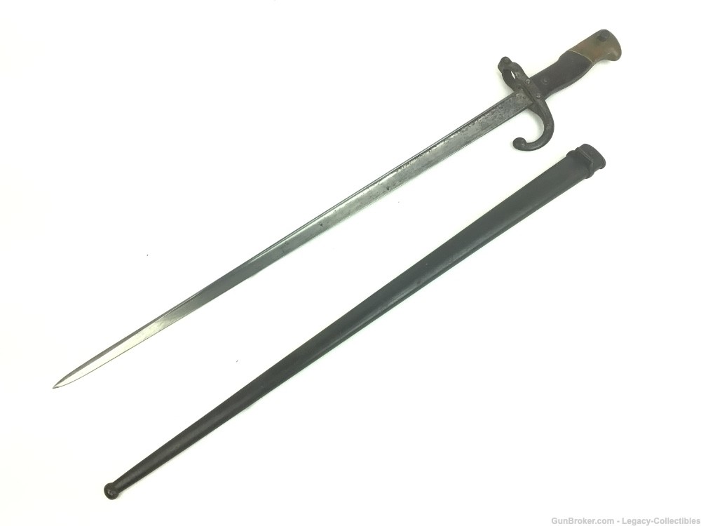 French M1874 Gras Bayonet And Scabbard Dated 1880 -img-0