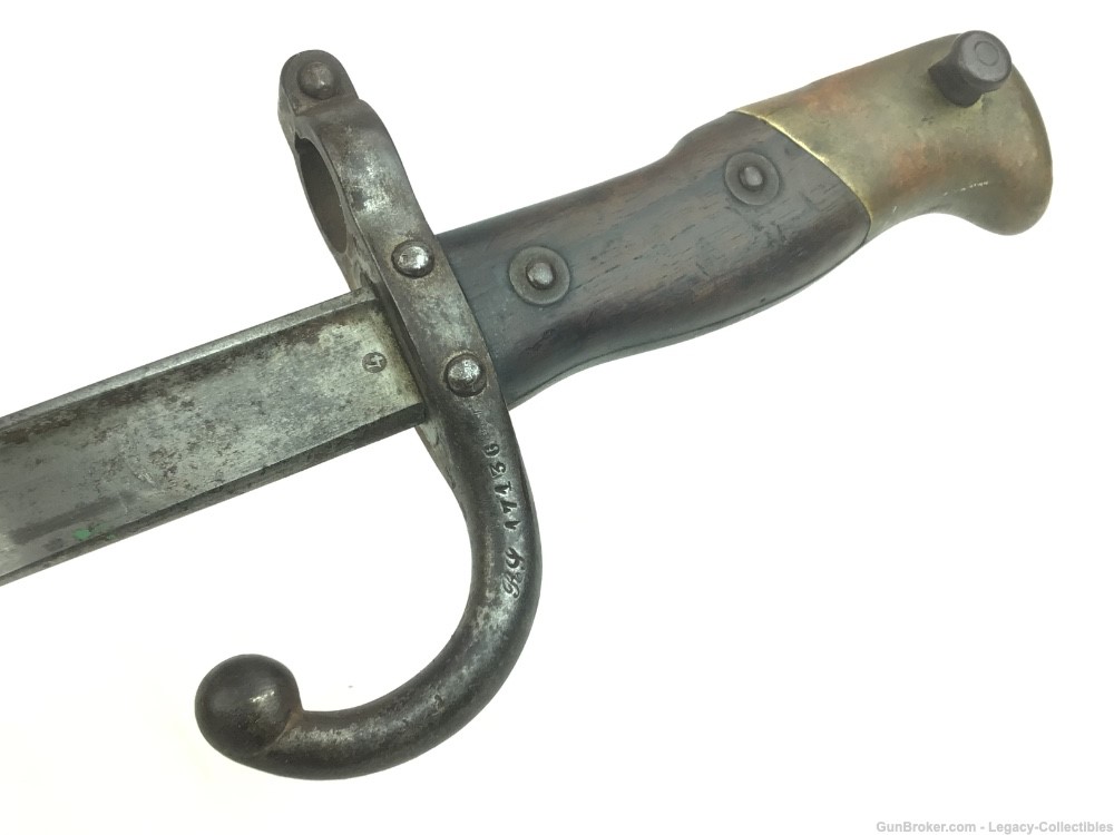 French M1874 Gras Bayonet And Scabbard Dated 1880 -img-1