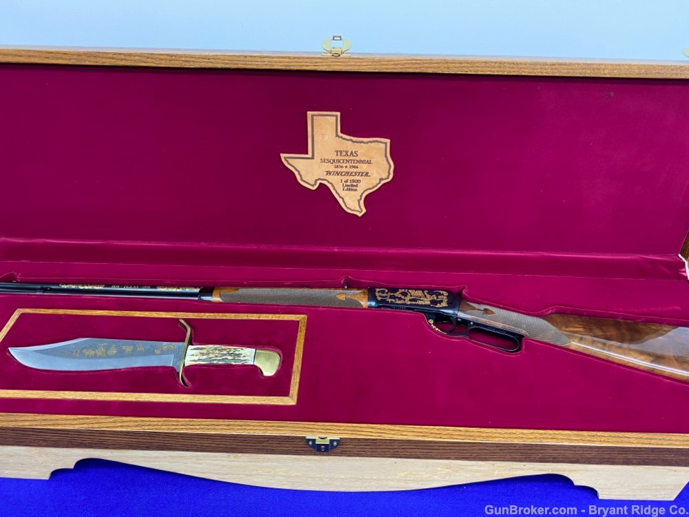 1986 Winchester 94 .38-55 Win. *TEXAS SESQUICENTENNIAL RIFLE/W BOWIE KNIFE*-img-15
