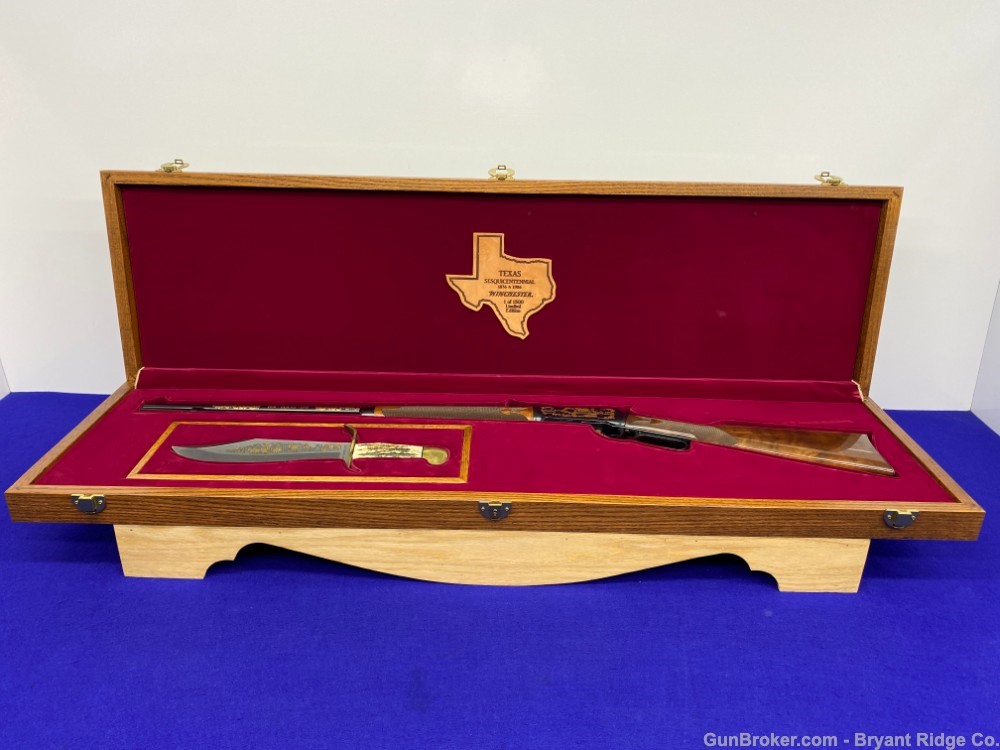 1986 Winchester 94 .38-55 Win. *TEXAS SESQUICENTENNIAL RIFLE/W BOWIE KNIFE*-img-14