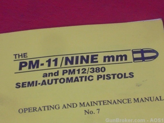 FMJ PM-11/NINE mm PM12-380 Manual No. 7-img-3