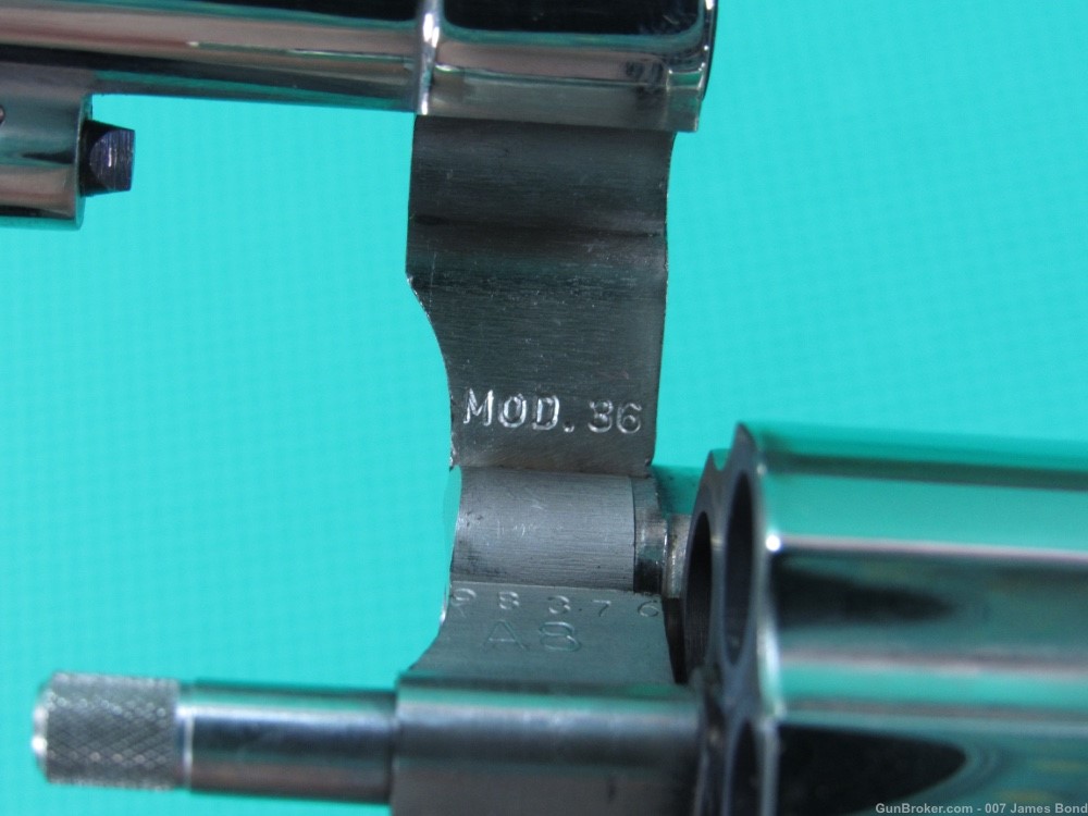 Smith & Wesson Pre-Lock Model 36 No Dash 38 Special Nickel Made in 19XX -img-31