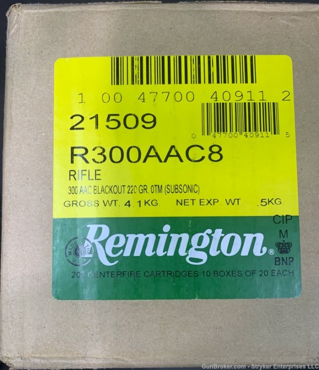 200 round case Remington 300 AAC Blackout 220 Gr. OTM Subsonic Ammuntion-img-0
