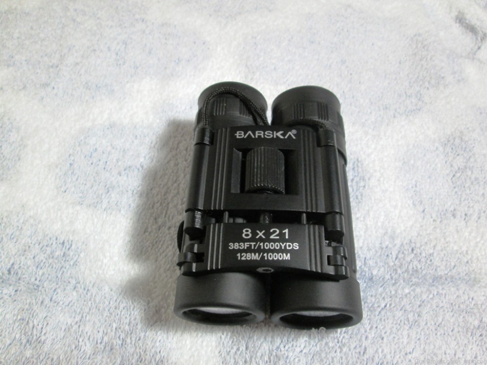 Barska 8x21 Folding Portable Binoculars with Carrying Case-img-3