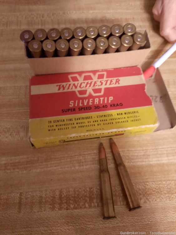 Vintage Winchester 30-40 Krag Ammo-img-2