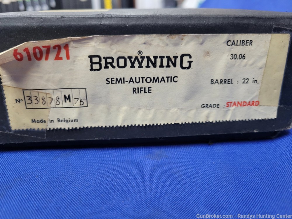 Browning BAR Collectible Old Box for .30-06 Belgium Made Rifle-img-1