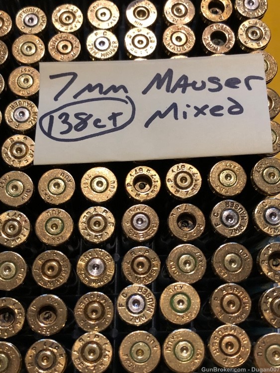 7mm Mauser brass 138ct mixed headstamped -img-1