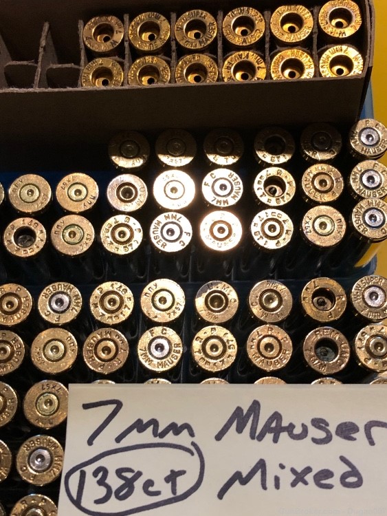 7mm Mauser brass 138ct mixed headstamped -img-2