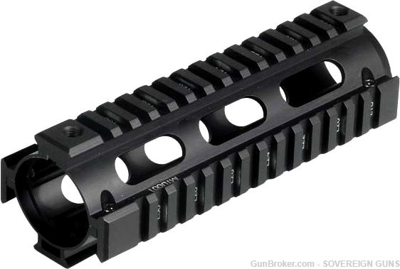 UTG Pro AR15 Carbine Length Drop-in Quad Rail w/ 12 pcs Rail Guards MTU001 -img-0