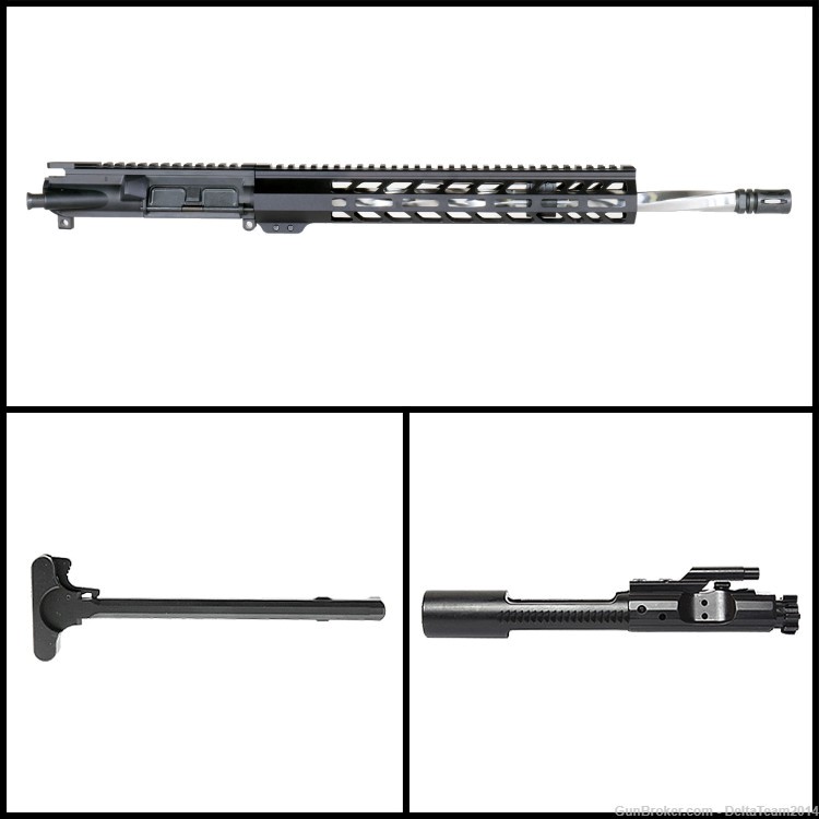 AR15 17" 223 Wylde Complete Upper | Flat Spiral Barrel | BCG & CH Included-img-0
