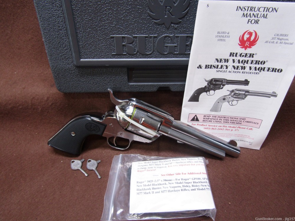 Ruger New Vaquero 357 Mag Single Action Revolver Made 2012 Like New-img-0