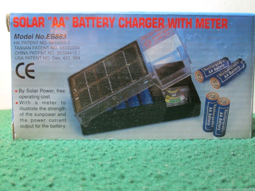 Small Portable Solar Powered Battery Charger for 4x AA Batteries-img-0
