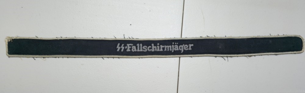 Scarce German Waffen SS-Fallschirmjager Cufftitle / Cuffband 18" length-img-2