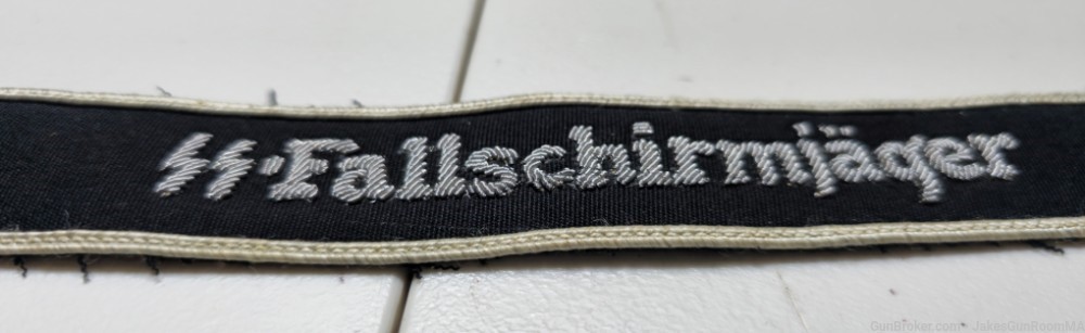Scarce German Waffen SS-Fallschirmjager Cufftitle / Cuffband 18" length-img-0