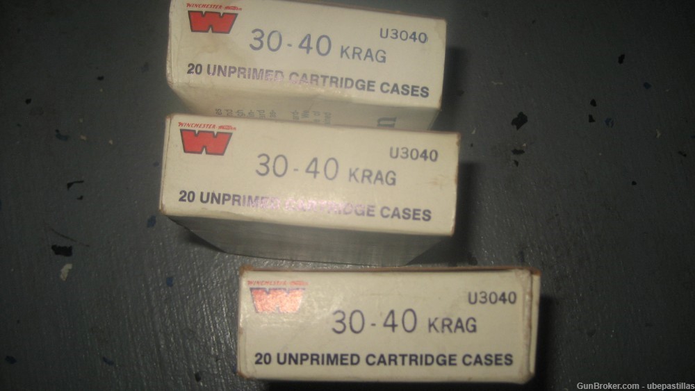 30/40 Krag Brass Cases Winchester 60 pcs New 30-40-img-1