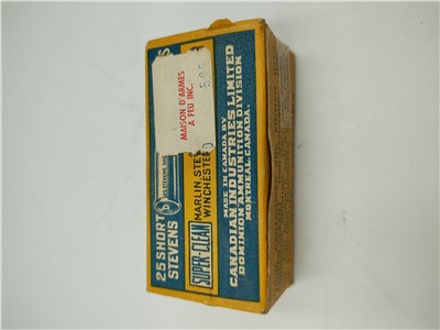25 Short Stevens 50 rounds. Canadian Industries Limited